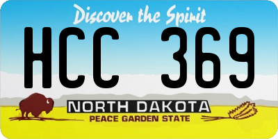 ND license plate HCC369