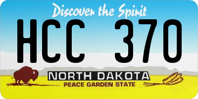 ND license plate HCC370