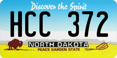 ND license plate HCC372