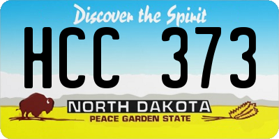 ND license plate HCC373