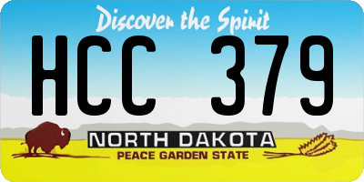 ND license plate HCC379
