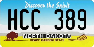 ND license plate HCC389