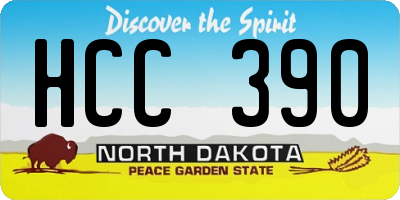 ND license plate HCC390