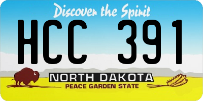 ND license plate HCC391