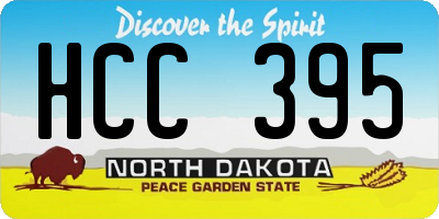 ND license plate HCC395