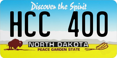 ND license plate HCC400