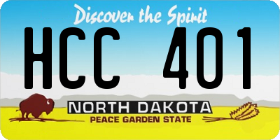 ND license plate HCC401