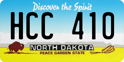 ND license plate HCC410