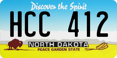 ND license plate HCC412