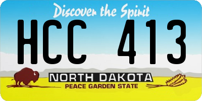 ND license plate HCC413