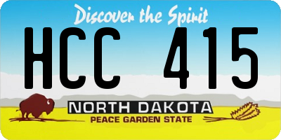 ND license plate HCC415