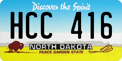 ND license plate HCC416