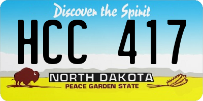 ND license plate HCC417