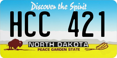 ND license plate HCC421