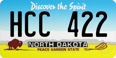 ND license plate HCC422