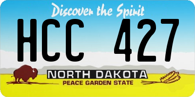 ND license plate HCC427