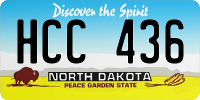 ND license plate HCC436