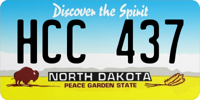 ND license plate HCC437