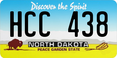 ND license plate HCC438