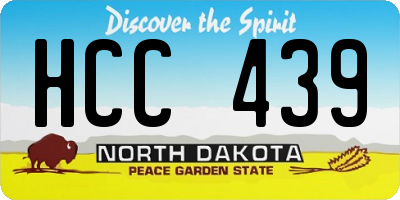 ND license plate HCC439