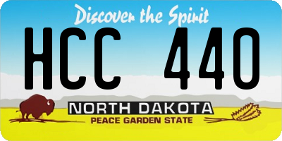 ND license plate HCC440