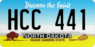 ND license plate HCC441