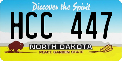 ND license plate HCC447