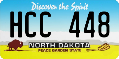 ND license plate HCC448