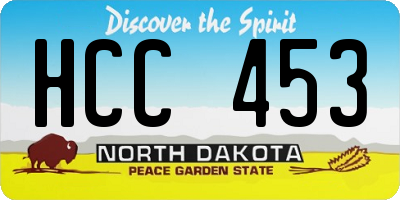 ND license plate HCC453