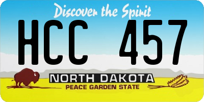 ND license plate HCC457