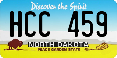 ND license plate HCC459