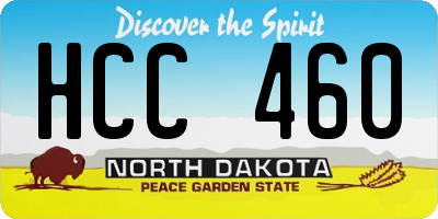ND license plate HCC460