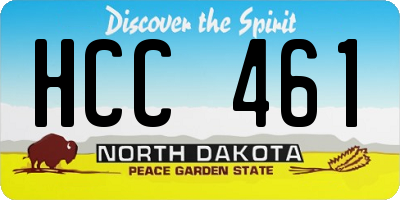 ND license plate HCC461