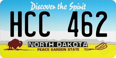 ND license plate HCC462