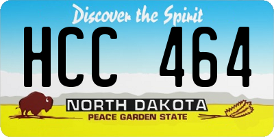 ND license plate HCC464