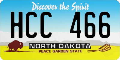 ND license plate HCC466