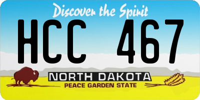 ND license plate HCC467