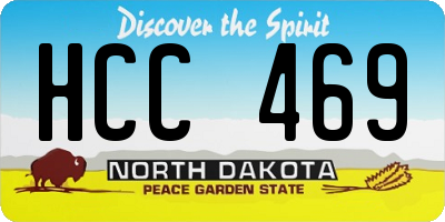 ND license plate HCC469