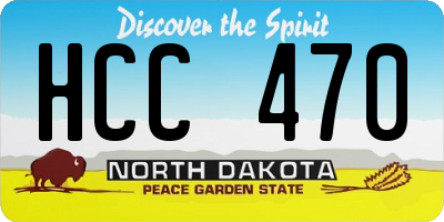 ND license plate HCC470