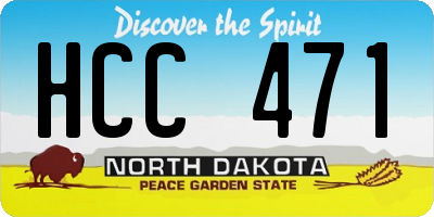 ND license plate HCC471