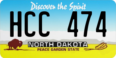 ND license plate HCC474