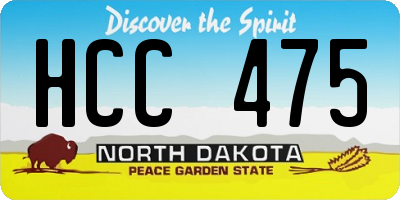 ND license plate HCC475