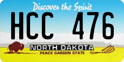 ND license plate HCC476