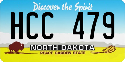 ND license plate HCC479