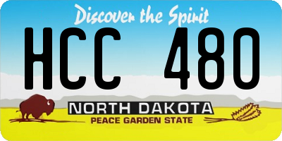 ND license plate HCC480