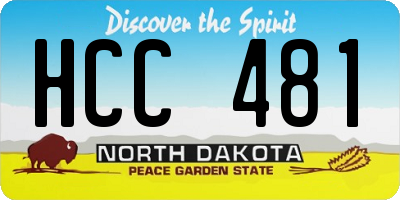 ND license plate HCC481