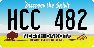 ND license plate HCC482