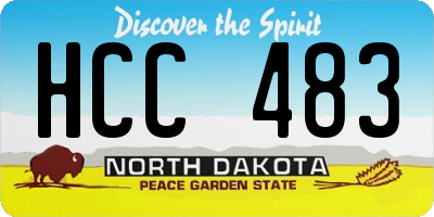 ND license plate HCC483