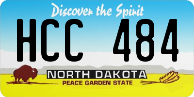 ND license plate HCC484