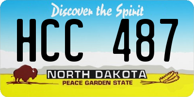 ND license plate HCC487